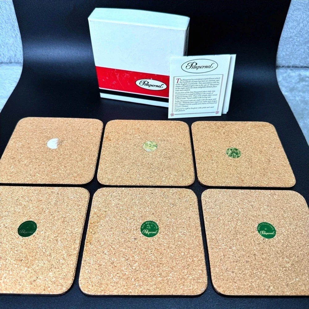 Pimpernel Hooker's Fruits Coasters Set 6 RHS Botanical Made England Boxed